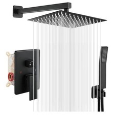 Black Concealed Bathroom Mixer