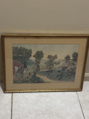 Vintage grandma moses - folk, art