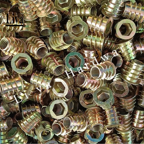 Wood insert nuts zinc - nuts,