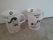 Felix Cat Court Jester/Whizz Kid Duchess Mugs x2