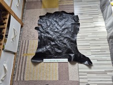 BLACK FINE-GRAIN  BOOKBINDING LEATHER GOATSKIN WITH SCRUNCH EFFECT 0.8 mm 