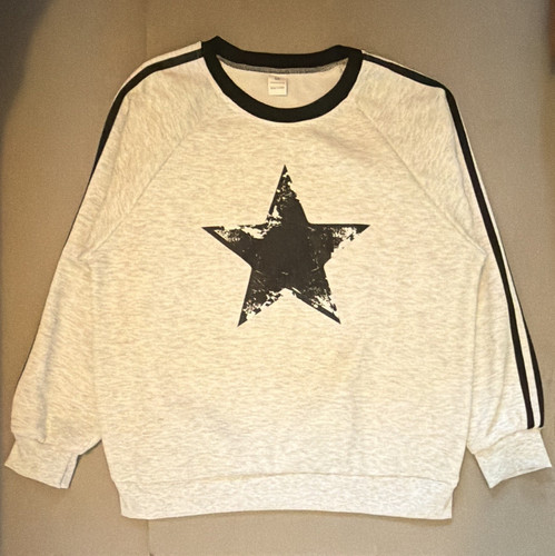 Women grey black knit crew - women’s,
