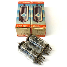 Matched  Pair   ECC802S   NOS Telefunken  Germany Valve Tubes (VT1 )
