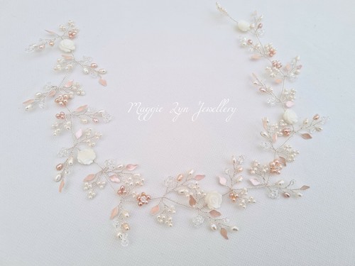 Pearl hair vine wedding - hair,