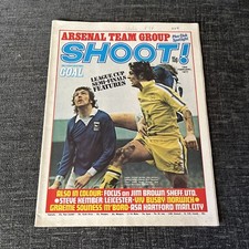 Shoot Magazine 19 Feb 1977 Arsenal Graeme Souness Asa Hartford Jim Brown