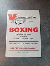 Muhammad Ali VS Jerry Quarry.  1972 Viewsport Programme