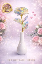 Single Rose With Vase New In