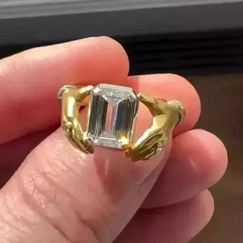 3ct emerald real moissanite - emerald,