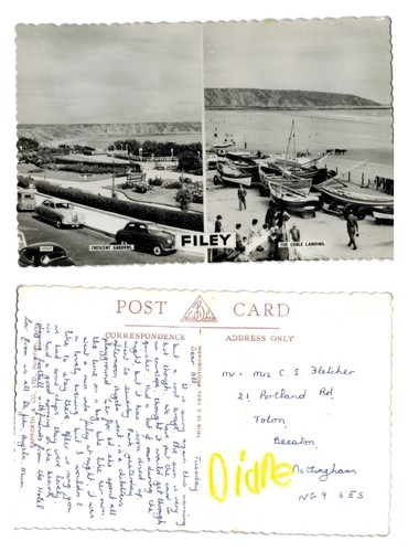 Vintage postcard filey - vintage,
