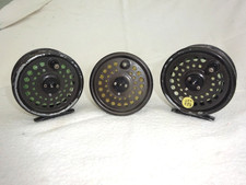 2 X INTREPID RIMFLY KING SIZE REELS + SPARE SPOOL ALL WITH LINES (ONE IS HARDY).
