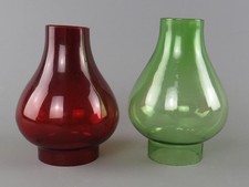 2 x Small Glass Oil Lamp