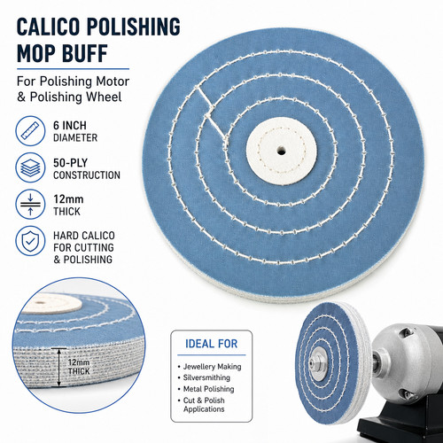 6in hard calico polishing - polishing, mop