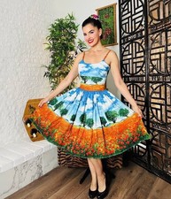 Rare Bernie Dexter Poppy Field Print - Size 2XL - 100% Cotton