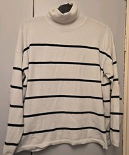 Mens Black & White Striped