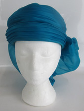 Edna Wallace Light Blue Crimped Hat With Large Bow Approx. 20 x 20 x 10 Cm