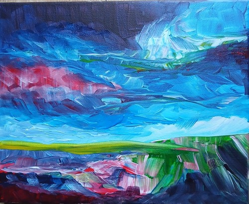 Original landscape painting - , on