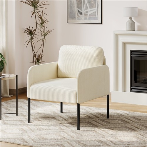 Corduroy upholstered armchair - corduroy,