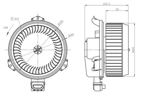 Fits nrf 34298 interior blower - fits,
