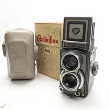 Rolleiflex 4x4 Gray Baby Model K5 Twin Lens Film Camera Case -VM 7516-