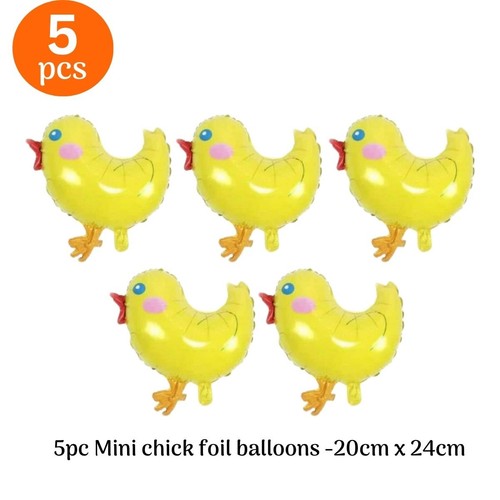 Easter foil balloons yellow - easter,