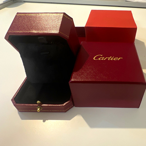 Cartier red leather lined - red,