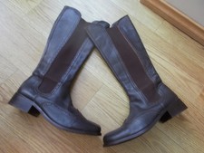 NEXT BROWN LEATHER HIGH TOP BOOTS SIZE UK 9