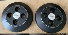 Triumph Black Plastic Hub Caps x 2 Classic 1980’s. New Old Stock.