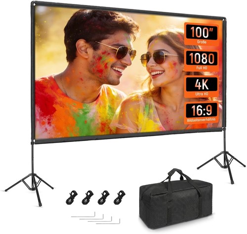 Projector screen with - projector, stand