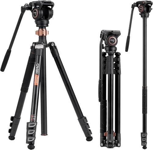 Cayer aluminium video tripod - aluminium,