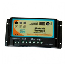 10a 12v 24v PWM Dual Battery Solar Charge Controller Campervan Motorhome Boat