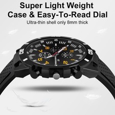Mens Watches 50MM Silicone