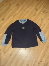 Umbro Navy Drill Top UK Size (S) - Liam Gallagher Oasis Maine Road 1996
