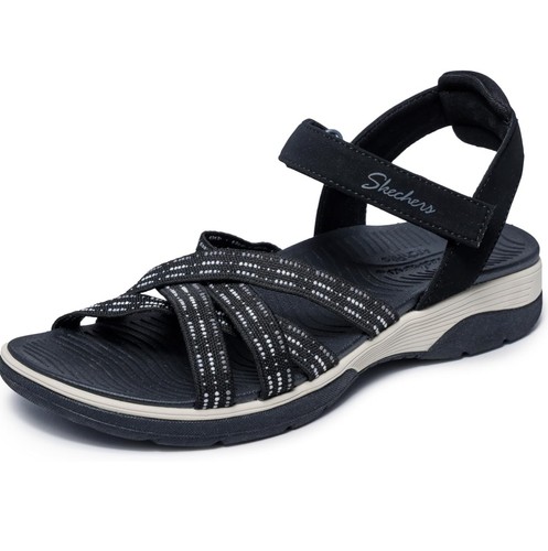 Skechers womens black strappy - womens,