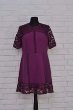 ASOS PETITE Premium Lace Insert Mini Dress size 16