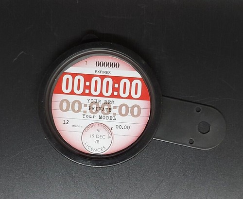 Classic black steel tax disc - classic,