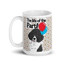 Black Parti Poodle Mug 15 Oz