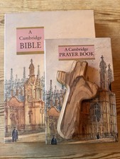 Cambridge Bible, Cambridge Book Of Common prayers, Wooden Holding Cross, Bundle