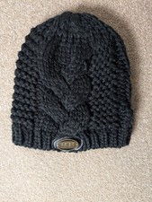 Women Ugg Australia  Knitted  Hat Beanie Black One Size BNWOT