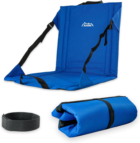 Andes blue folding beach chair - blue,