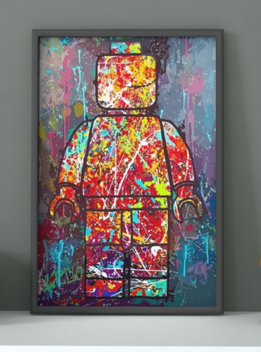 Lego figure abstract framed - ,
