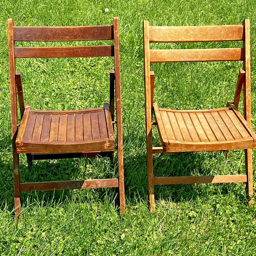 Heavy wooden slat seat - slat,