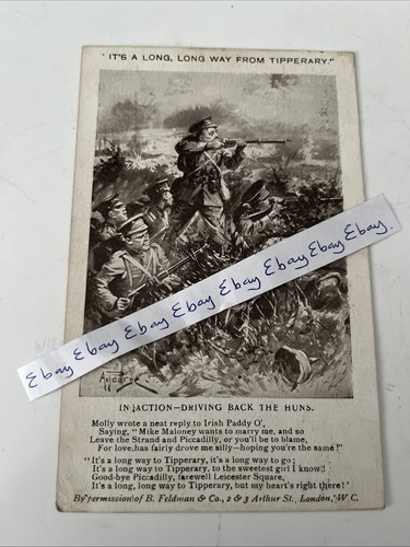 Ww1 patriotic postcard - ww1, in