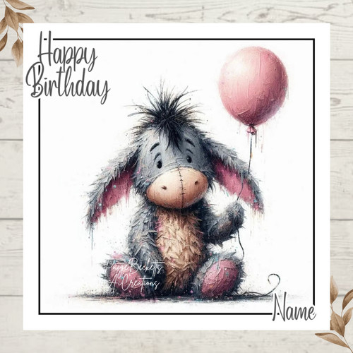 Personalised eeyore holding - personalised,