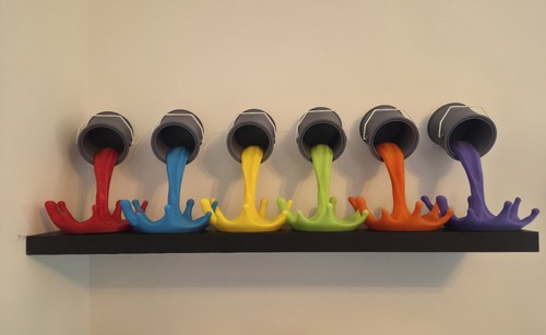 Printed paint splash - 3d,