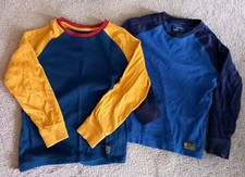 Pair Of Long Sleeve Boys Kids T Shirts Contrast Sleeve NEXT Age 7