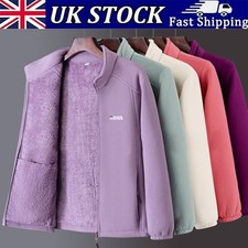 Womens Fleece Jackets Ladies Lightweight Warm Full Zip Coat  Ladies Sweater Casu