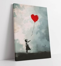 GIRL WITH HEART SHAPED BALLOON