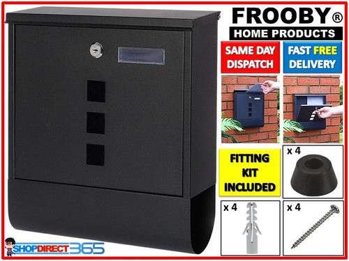 Black large letter box - black,