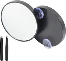 2 Pcs 30X Travel Magnifying Mirror & Max20 Mirror with Suction Cup & 2 Tweezers