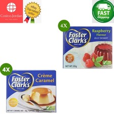 Foster Clark's Creme Caramel + Beef Gelatin Raspberry jelly ⭐ FAST SHIPPING⭐
